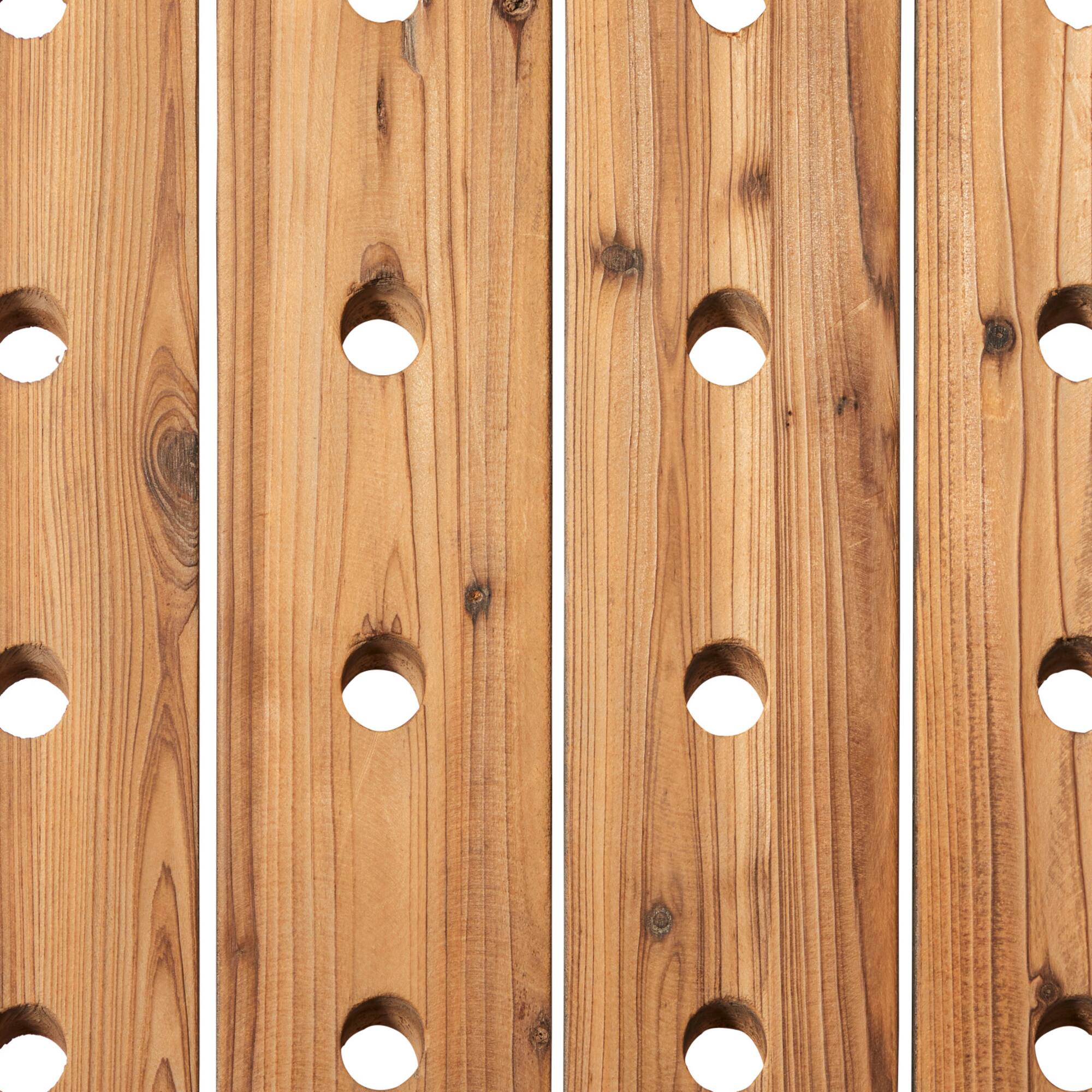 Brown Wooden Pallet Wall Wine Rack